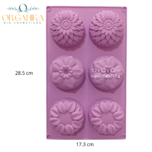 MOLDE DE SILICONA TIPO FLORES