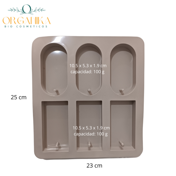 MOLDE DE SILICONA TIPO RECTANGULO