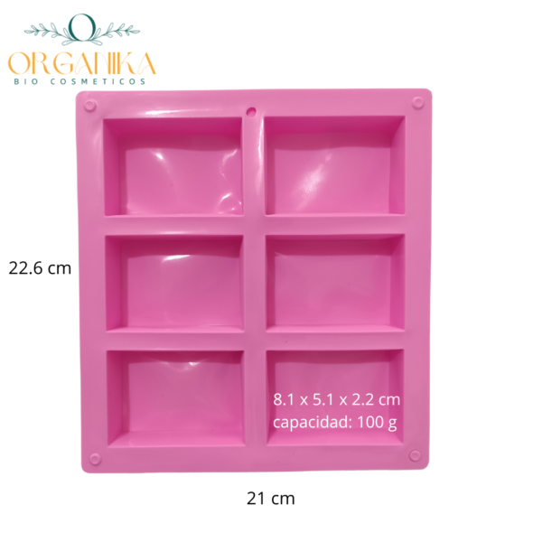 MOLDE DE SILICONA TIPO RECTANGULO