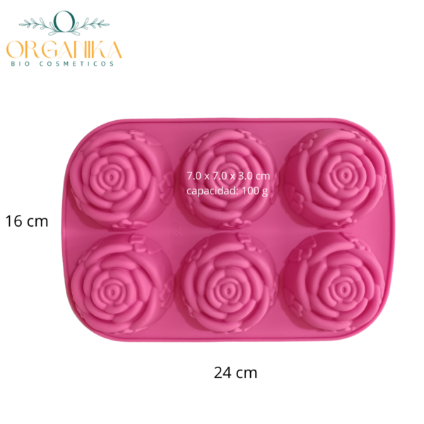 MOLDE DE SILICONA TIPO ROSAS