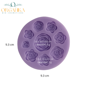 MOLDE DE SILICONA TIPO MINI ROSAS
