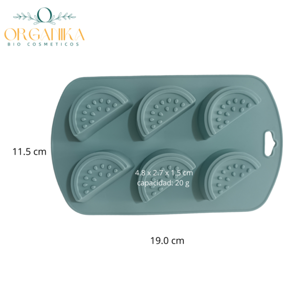 MOLDE DE SILICONA TIPO SANDIA