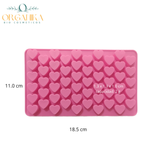 MOLDE DE SILICONA TIPO MINI CORAZONES