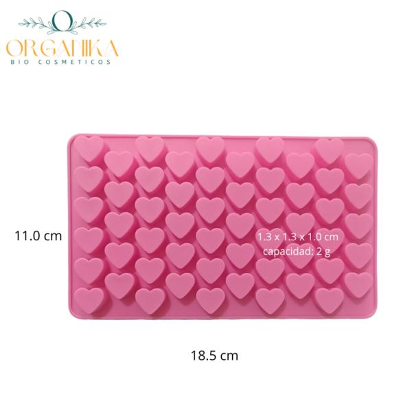 9 MOLDE DE SILICONA TIPO MINI CORAZONES